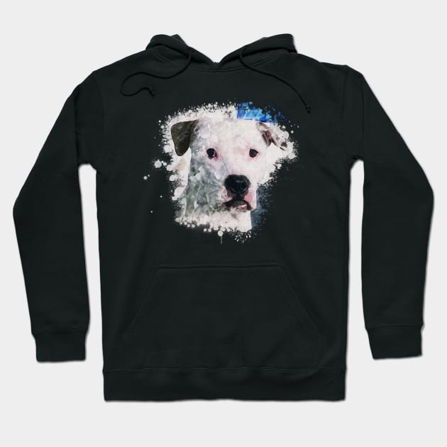 Pit bull watercolor Hoodie by Ginstore